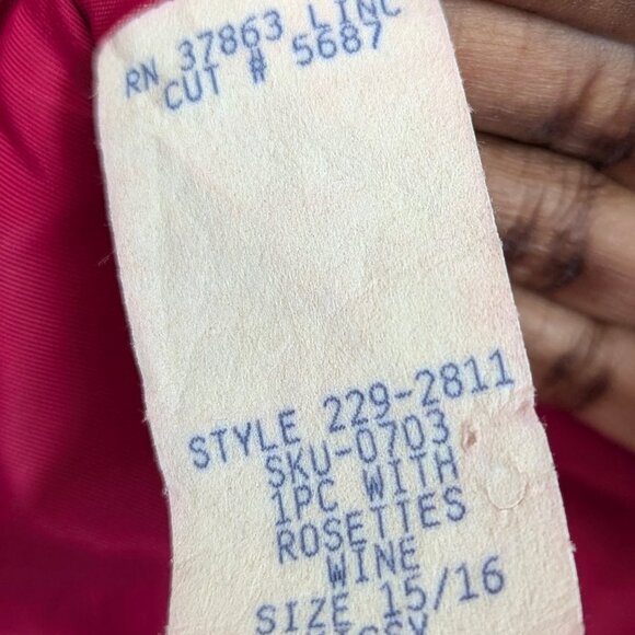 Maroon/Burgundy Dress size 16 - Picture 3 of 8